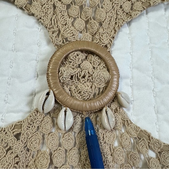 NWT Anthropologie BLITHE Crochet Cottogecore With Dramatic Trumpet Sleeve - Picture 8 of 16